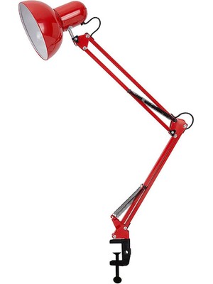 Normadia Hareketli Akrobat Masa Çalışma Lambası, Kırmızı, Manikür Için Şık ve Fonksiyonel