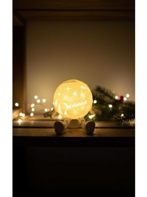 Normadia Oynar Yılbaşı Topu Tealight Mumluk, Ledli, Ayaklı, Şık Dekorasyon