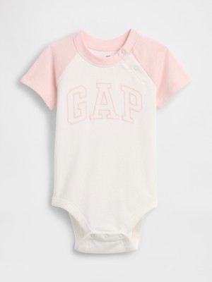 Gap Bebek Pembe Organik Pamuk Gap Logo Bodysuit