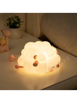 Normadia Sevimli Renkli Silikon Gece Lambası, Kısılabilir Bebek ve Çocuklar Için