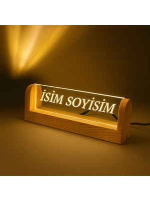 Normadia Kişiye Özel Isimli 20CM Masa ve Gece Lambası Dekoratif Aydınlatma