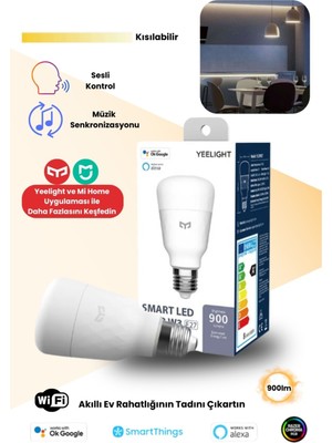 Normadia Akıllı E27 LED Ampul, Ayarlanabilir Sarı Işık, Enerji Tasarruflu