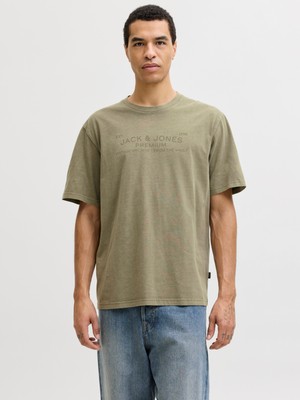 Jack & Jones Jack Jones Jprbluaıden Ss Tee Erkek Haki Tshirt 12293014-03