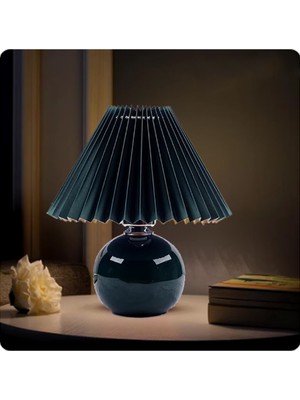 Normadia Vintage Pileli Seramik Siyah Komidin ve Çok Amaçlı Küçük Masa