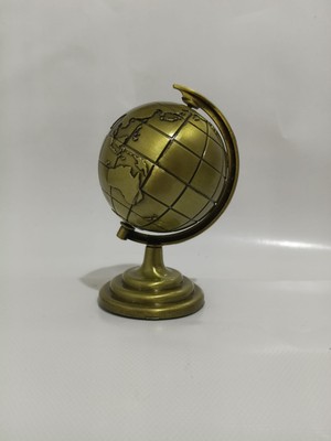 Dinç Hediyelik Dekoratif Metal Dünya Küresi – Masaüstü, Vintage Tasarım