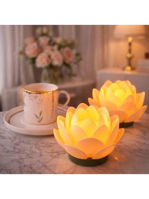 Normadia Şık 2'li LED Gece Lambası Seti, Yumuşak Işık ve Rahatlatıcı Atmosfer