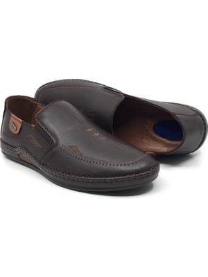 Catelli 575 %100 Hakiki Deri Ortopedik Erkek Yazlık Hafif Rahat Günlük Çarık Terleme Yapmaz Ayakkabı 40-45