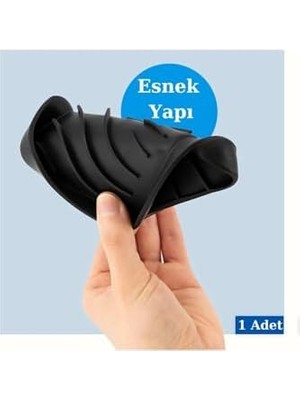 Skygo Silikon Mutfak, Banyo Su Giderli Vantuzlu Esnek Sabunluk Bordo Renk