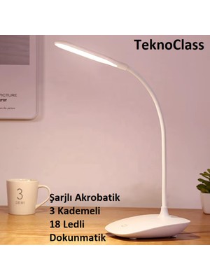 Normadia 3 Kademeli Dokunmatik LED Masa Işığı, Okuma ve Çalışma Için Parlaklık Seçenekleri