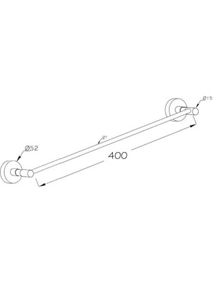 Skygo Paslanmaz Uzun Banyo ve Mutfak Havluluğu, Krom, Vidalı Yuvarlak Tasarım,