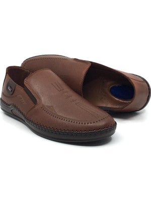 Catelli 575 %100 Hakiki Deri Ortopedik Erkek Yazlık Hafif Rahat Günlük Çarık Terleme Yapmaz Ayakkabı 40-45