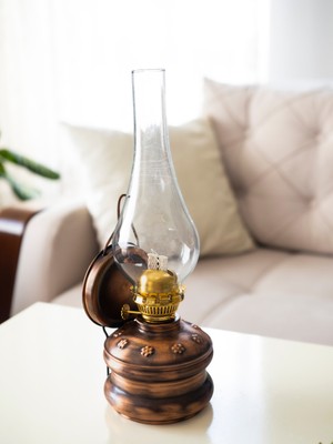 Normadia Bakır Gaz Lambası, Şık ve Dayanıklı Oksitli Renk, Evinizde Şıklık Sağlar