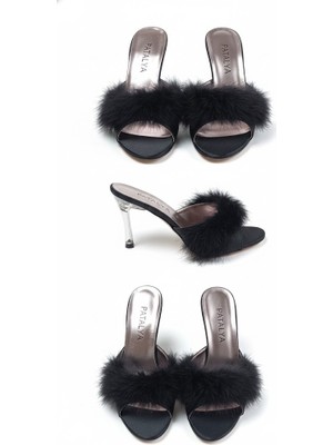 Ceyyiz Patalya Siyah Kaztüyü Kadın Terlik 630