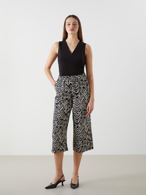 Lc Waikiki Yeni Sezon Beli Lastikli Desenli Kadın Kapri