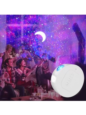 Normadia Şarjlı Lazer Yıldızlı Gökyüzü Projektör Gece Lambası, Dekoratif Işık