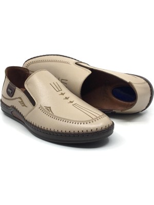 Catelli 575 %100 Hakiki Deri Ortopedik Erkek Yazlık Hafif Rahat Günlük Çarık Terleme Yapmaz Ayakkabı 40-45