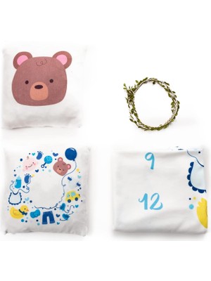 Skygo Yeni Doğan Bebek Hediyesi Fotoğraf Battaniyesi Seti Aylık Çekim