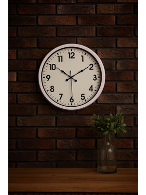 Norino Zentime White Classic Modern 52 cm Metal Duvar Saati