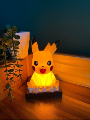 Normadia Sevimli Pikachu Çocuk Odası Gece Lambası, Sıcak ve Yumuşak Işık