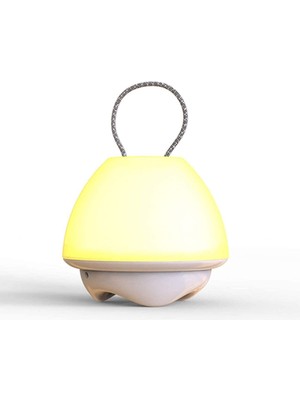 Normadia Şarjlı Akıllı Yatak Odası Gece Lambası, Beyaz, Led, Taşınabilir, Modern