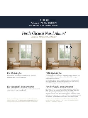 Skygo Fabric Plus Tül Perde (Ekru, 250 x 260)