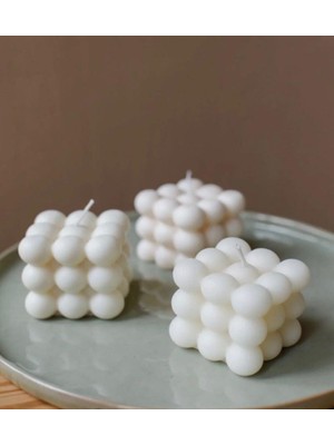 Twinroots Dekoratif Bubble 3'lü Set Karışık Çiçek Kokulu Mum