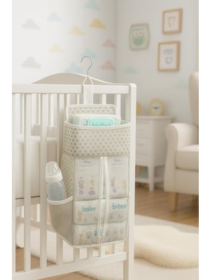 Skygo Cepli Beşik Yanı Düzenleyici - Bebek Yatak ve Beşik Yanı Çok Amaçlı Düzenleyici (Mavi)