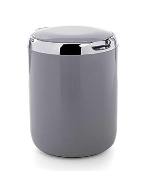 Skygo Pasifik Plastik Kapaklı Çöp Kovası 3 Lt, Gri