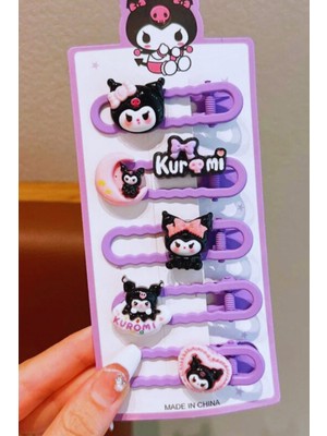 Kuromi Klips Metal Toka Seti 5'li