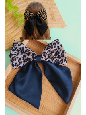 Saten Leopar Desenli Pens Fiyonk Toka 1 Adet