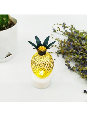 Normadia Minik Gold Ananas Dekoratif LED Lamba, Şık ve Parlak Aydınlatma