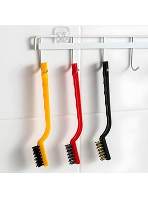 Skygo 3'lü Tel Fırça Seti — Bakır, Demir ve Naylon Başlıklı Detaylı Temizlik Fırçası, Ocak,, Musluk, Izgara, Jant ve Derz Temizliği Için Çok Amaçlı Fırça