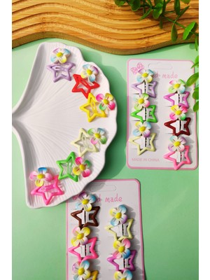 6'lı Çiçek Figürlü Yıldız Toka