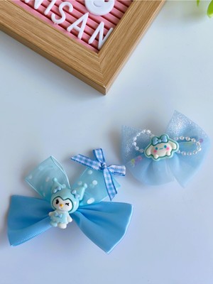 Kuromi & My Melody & Cinnamoroll Saten Simli Fiyonk Pens Toka