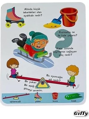 Skygo Bebeğim Için Ilk 100 Sorular Kelime Zeka Kartları Eğitici Yeni Doğan Kartları