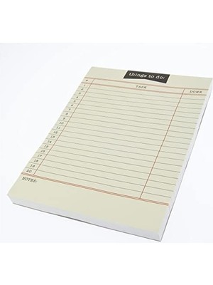 Skygo Kütüphane Kartı Için Not Defteri, Yapılacaklar Listesi, 150 Yaprak, Görev Planlayıcı, Günlük Düzenleyici, Not Defteri, Öncelik Kontrol Listesi, Tarihsiz, 15,2 x 20,3 cm