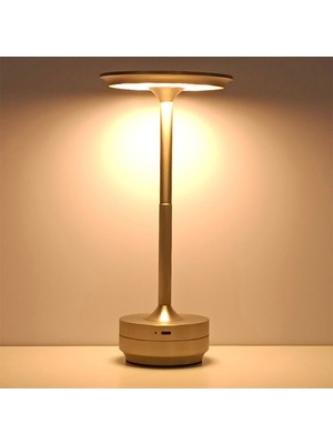 Normadia Lüks Dekoratif Şarjlı Masa Lambası, 3 Mod, Gold Renk