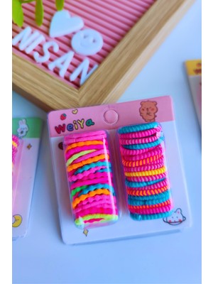 40 Adet Kutulu Karışık Renkli Ince Lastik