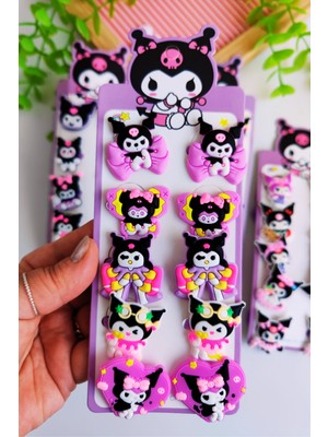 Karışık Kuromi Figürlü Lastik Toka 5 Çift ( 10 Adet )