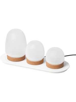 Normadia Beyaz Dekoratif Aydınlatma 3'lü Set, Şık ve Modern Tasarım