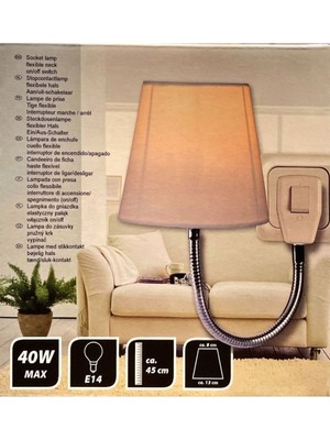 Normadia Priz ve Abajur Uyumlu Şık ve Kullanışlı Lamba, Evinizde Tarz Katın