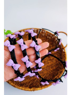 Mor Fiyonk Figürlü Mandallı Taç Kıskaçlı Taç 1 Adet