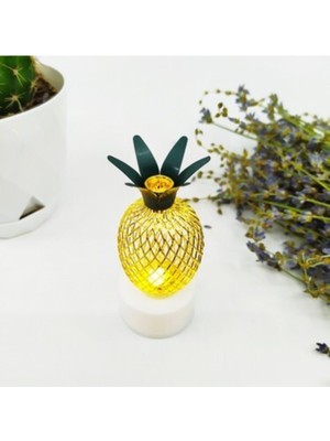 Normadia Mini Gold Ananas Dekoratif LED Lamba 7cm, Şık ve Işıltılı Dekorasyon Parçası