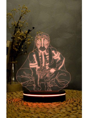 Normadia 3D LED Lamba, Renkli Anime Gece Lambası, Dekoratif ve Şık Tasarım