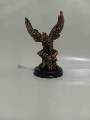 Tahtakale Polyester Antik Bronz Kartal Biblosu – Güç ve Özgürlük Temalı Dekoratif Masaüstü Heykel