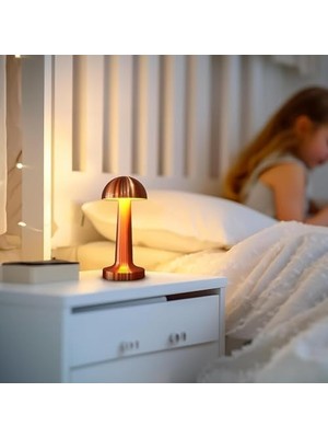 Skygo Yemek Masası Lambası Şarjlı Otel Restoran Masa Lambası Dimmerli Dekoratif Lizbon Dokunmatik Sunum Lambası 3 Kademeli Işık Modu Restaurant Masa Üstü Lamba