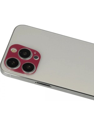 Buğz Iphone 13 Pro Max Rainbow Kamera Lens Koruma Cam - Koyu Kırmızı