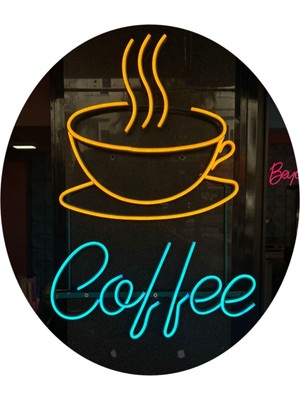 Normadia Neon LED Coffee Yazısı Işıklandırma, Şık ve Modern Dekorasyon Parçası