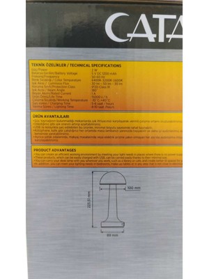 Normadia Şarjlı Dokunmatik Masa Lambası, 3 Renk Yanma, Lizbon Gold, CT-8429