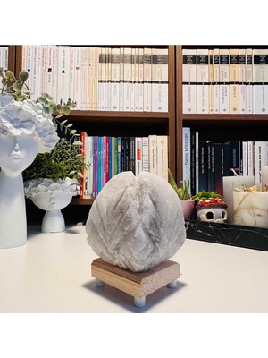 Normadia Renkli Çiçek Tasarımlı Şeffaf Tuz Lambası, Sıcak ve Huzurlu Atmosfer